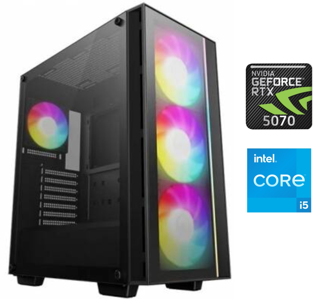 Equipo Gamer Core i5 14400F, 32GB, 1TB NVMe, RTX 5070 12GB - Producto destacado